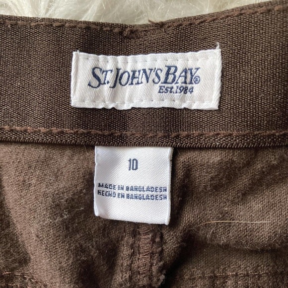 St. John's Bay Brown Boot Cut Pants - Picture 4 of 10